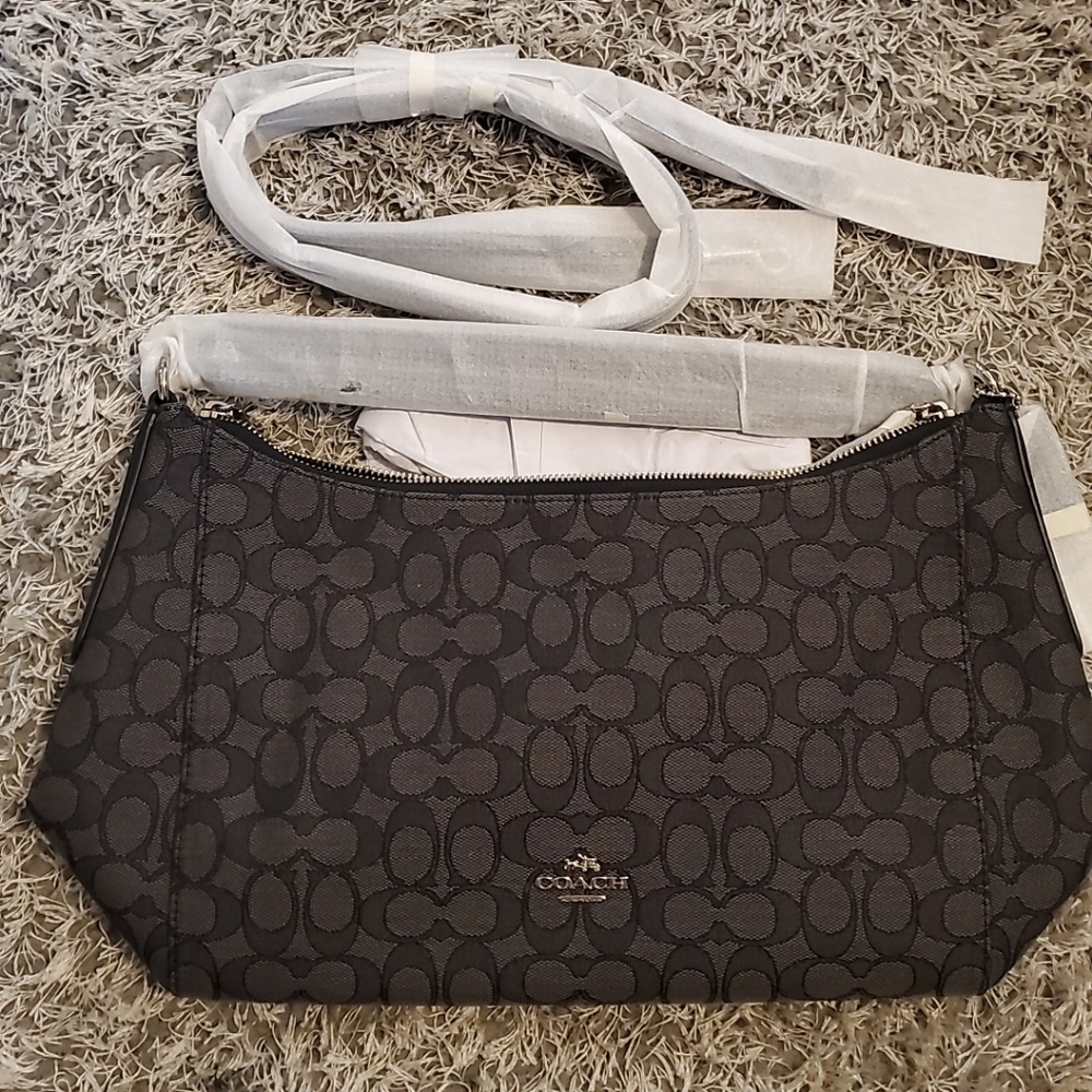 East/West Celeste signature Coach hobo